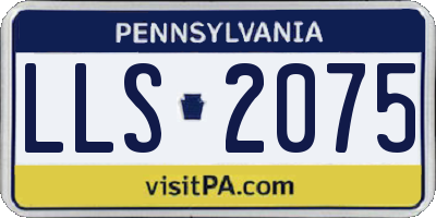 PA license plate LLS2075