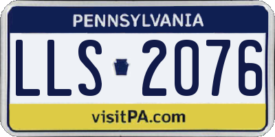PA license plate LLS2076