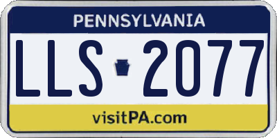 PA license plate LLS2077