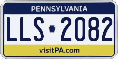 PA license plate LLS2082