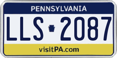 PA license plate LLS2087