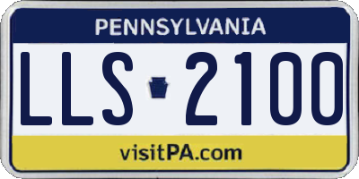PA license plate LLS2100