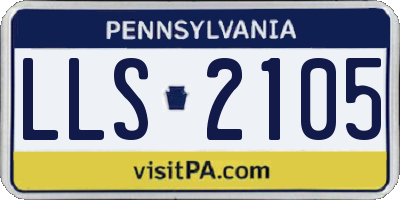 PA license plate LLS2105