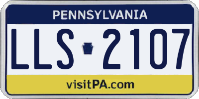 PA license plate LLS2107