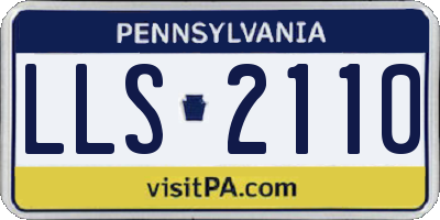 PA license plate LLS2110