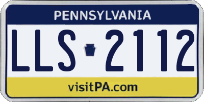 PA license plate LLS2112