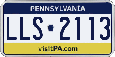PA license plate LLS2113