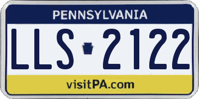 PA license plate LLS2122