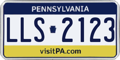 PA license plate LLS2123