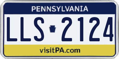 PA license plate LLS2124
