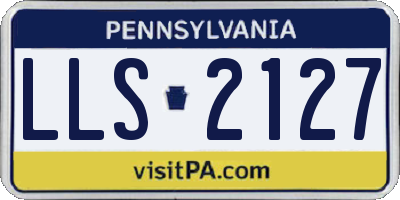 PA license plate LLS2127