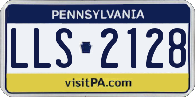 PA license plate LLS2128