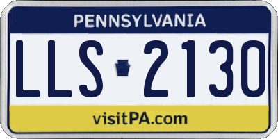PA license plate LLS2130