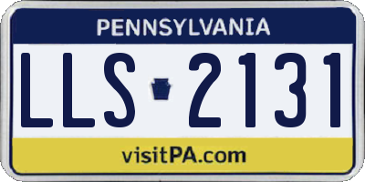 PA license plate LLS2131