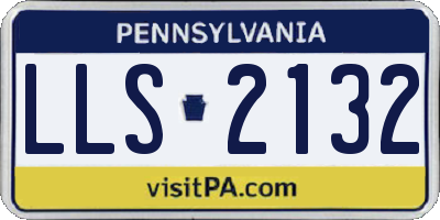 PA license plate LLS2132