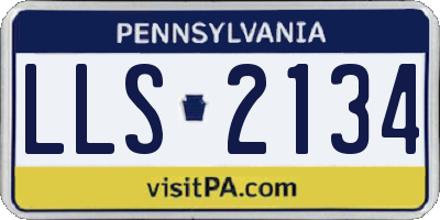 PA license plate LLS2134