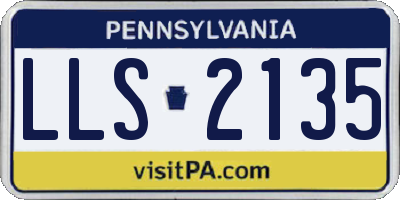 PA license plate LLS2135