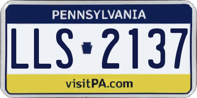 PA license plate LLS2137