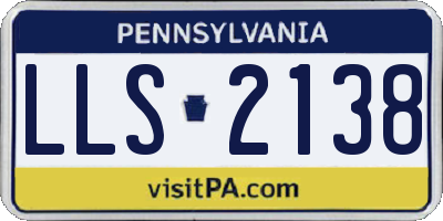 PA license plate LLS2138