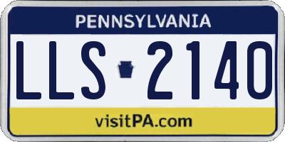 PA license plate LLS2140