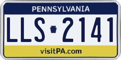 PA license plate LLS2141
