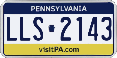 PA license plate LLS2143