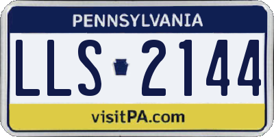 PA license plate LLS2144