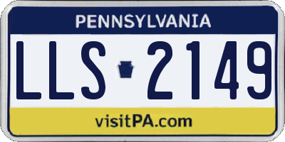PA license plate LLS2149