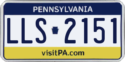 PA license plate LLS2151