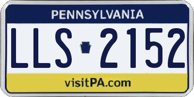 PA license plate LLS2152