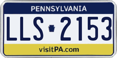 PA license plate LLS2153
