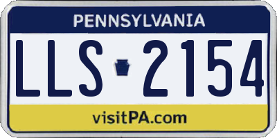 PA license plate LLS2154