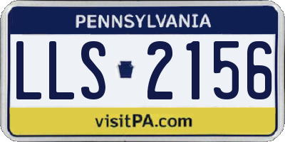 PA license plate LLS2156