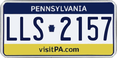PA license plate LLS2157