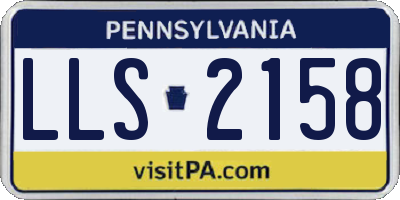 PA license plate LLS2158