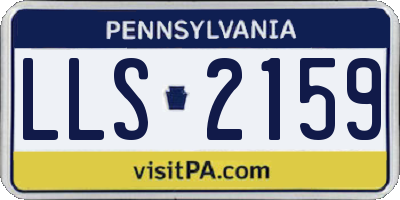 PA license plate LLS2159