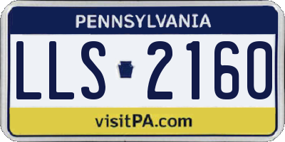 PA license plate LLS2160