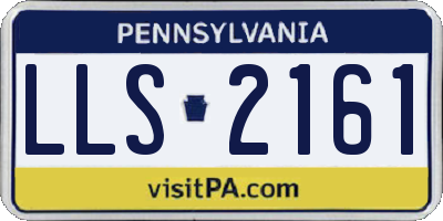 PA license plate LLS2161
