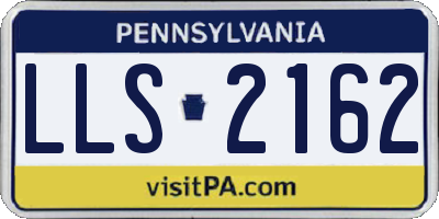 PA license plate LLS2162