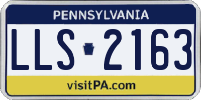 PA license plate LLS2163