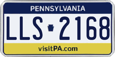 PA license plate LLS2168