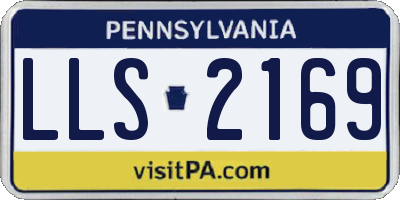 PA license plate LLS2169