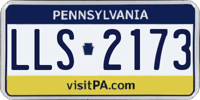 PA license plate LLS2173