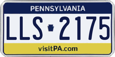 PA license plate LLS2175
