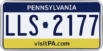 PA license plate LLS2177