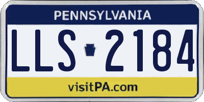 PA license plate LLS2184