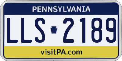 PA license plate LLS2189