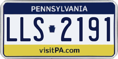 PA license plate LLS2191