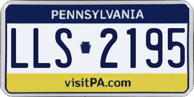 PA license plate LLS2195