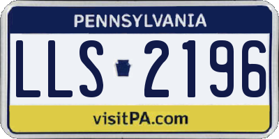 PA license plate LLS2196